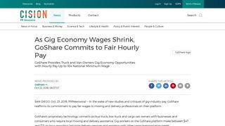 As Gig Economy Wages Shrink, GoShare Commits to Fair Hourly Pay