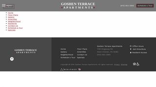 Site Map - Goshen Terrace Apartments