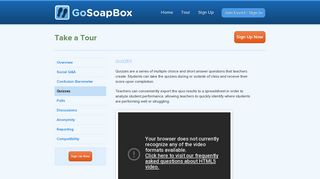 Quizzes | Product Tour - GoSoapBox