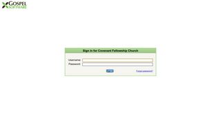 Covenant Fellowship Church :: Sign in for Covenant ... - Gospel Software