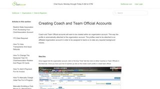 Creating Coach and Team Official Accounts – GotSoccer