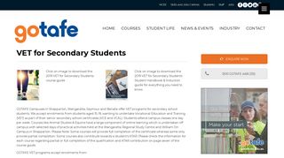 VET for Secondary Students - GOTAFE