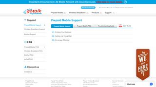 gotalk Support - Prepaid Mobile