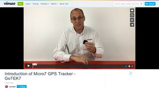 Introduction of Micro7 GPS Tracker - GoTEK7 on Vimeo