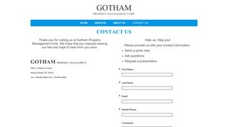 Gotham Property Management Corp - Contact Us