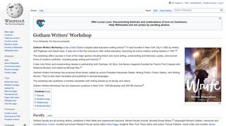 Gotham Writers' Workshop - Wikipedia