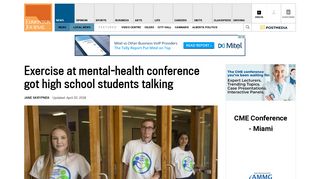 Exercise at mental-health conference got high school students talking ...