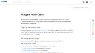 Using the Admin Center - LogMeIn Support - LogMeIn, Inc.