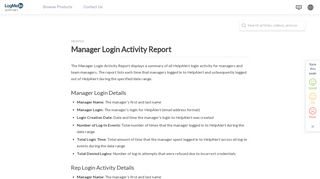 Manager Login Activity Report - LogMeIn Support - LogMeIn, Inc.