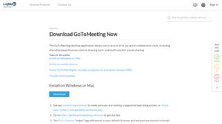 Download GoToMeeting Now - LogMeIn Support - LogMeIn, Inc.