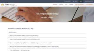 Online Meeting Support - FAQ | GoToMeeting, GoToWebinar ...