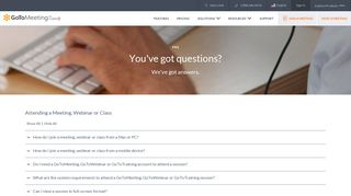 Online Meeting Support - FAQ | GoToMeeting, GoToWebinar ...