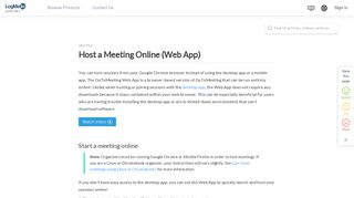 Host a Meeting Online (Web App) - LogMeIn Support - LogMeIn, Inc.