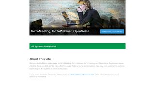 GoToMeeting, GoToWebinar, GoToTraining, & OpenVoice Status