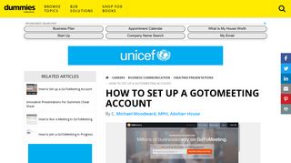 How to Set up a GoToMeeting Account - dummies