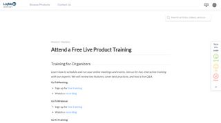 Free Live Product Trainings - LogMeIn Support - LogMeIn, Inc.