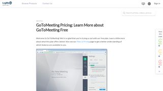 GoToMeeting Pricing: Learn More about GoToMeeting Free