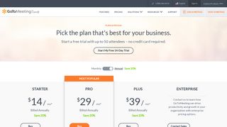 GoToMeeting New Pricing Plans and Options That Fit Your Budget