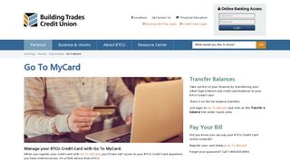 BTCU Go To MyCard - Credit Card Access