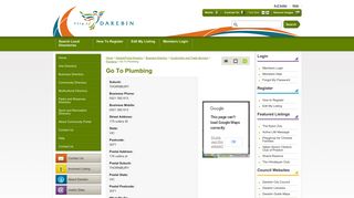 Darebin Community Portal - Go To Plumbing Directory Listing