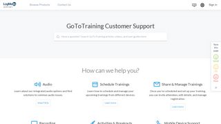 Official GoToTraining Help and Support - LogMeIn Support