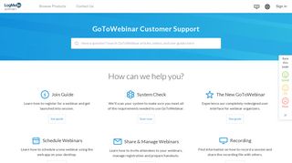 GoToWebinar - Official GoToWebinar Help and Support - LogMeIn, Inc.