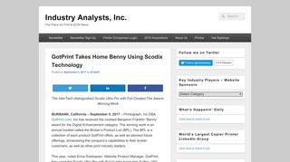 GotPrint Takes Home Benny Using Scodix Technology | Industry ...