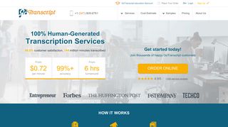 GoTranscript | 100% Human Transcription Services | From $0.72/Min.