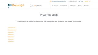 Practice transcription jobs - GoTranscript
