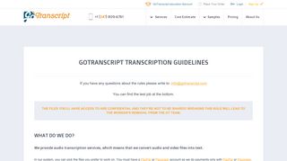 Transcription Guidelines - GoTranscript
