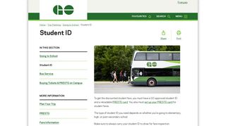 Student ID | Getting to School | Trip Planning | GO Transit