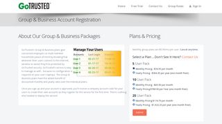 GoTrusted VPN - Group & Business Account Registration
