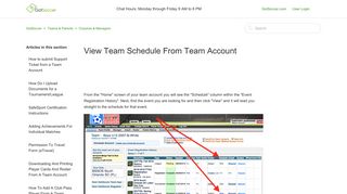 View Team Schedule From Team Account – GotSoccer