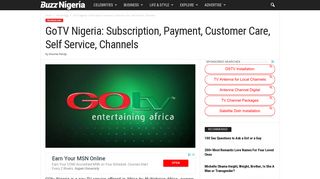 GoTV Nigeria Subscription, Payment, Customer Care, Self Service ...