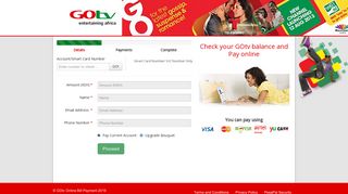 Check your GOtv balance and pay online - GOtv Online Bill Payment