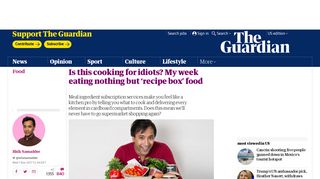 Is this cooking for idiots? My week eating nothing but 'recipe box' food ...