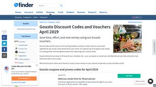 Gousto Discount Codes and Vouchers February 2019 | finder.com UK