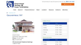Gouverneur, NY - Gouverneur Savings & Loan Association