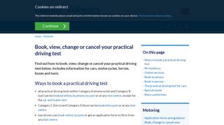 Book, view, change or cancel your practical driving test | nidirect
