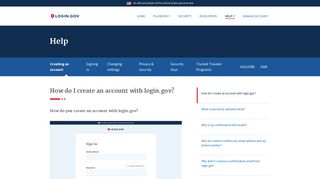 login.gov | How do I create an account with login.gov?