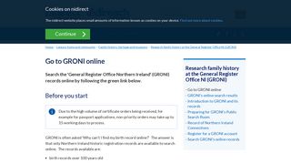 Go to GRONI online | nidirect