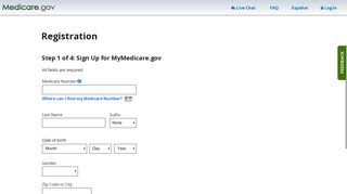 MyMedicare.gov - Registration