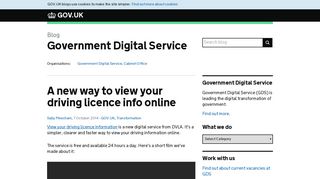 A new way to view your driving licence info online - GDS blog - GOV ...