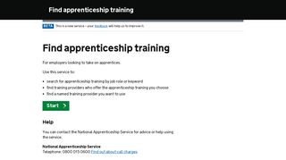 Find Apprenticeship Training | Education and Skills Funding Agency ...