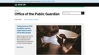 Office of the Public Guardian - GOV.UK blogs