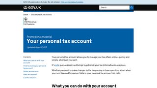 Your personal tax account - GOV.UK