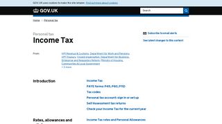 Personal tax: Income Tax - GOV.UK