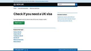 Check if you need a UK visa - GOV.UK