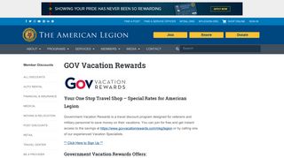 GOV Vacation Rewards | Member Discounts & Benefits | The ...