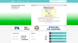 govdeals.net - GovDeals Seller Asset Manageme... - Gov Deals - Sur.ly